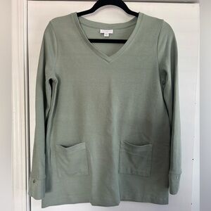 J. Jill V-Neck Sweater with Pockets